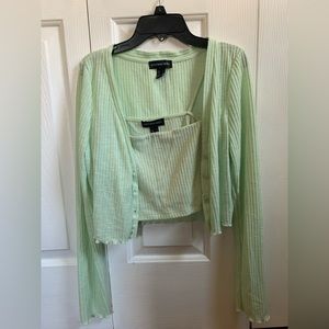 Cardigan and tank top set